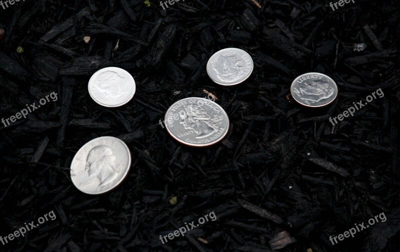 Coins Money Change Dirt Silver