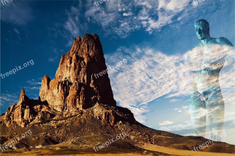 Panoramic Mountain Landscape Rock Giant