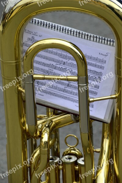 Brass Gold Music Tuba Partition