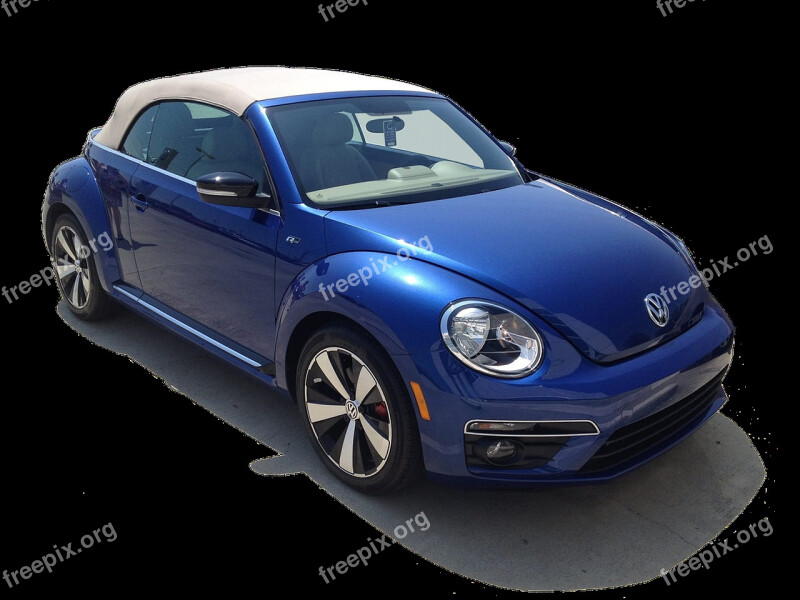 Volkswagen Beetle Cabriolet Volkswagen Car Blue