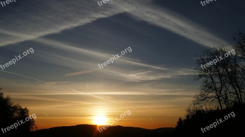 Nature Landscape Sky Sunrise Trees