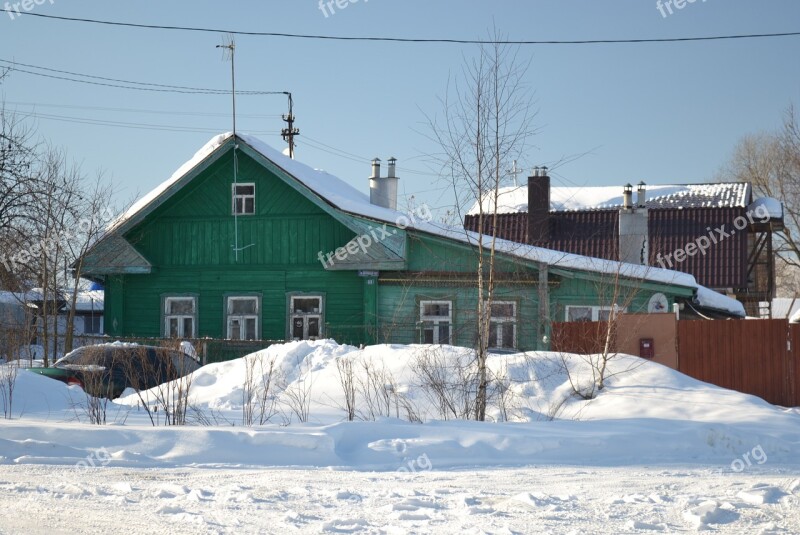 Winter Snow Coldly Frozen House