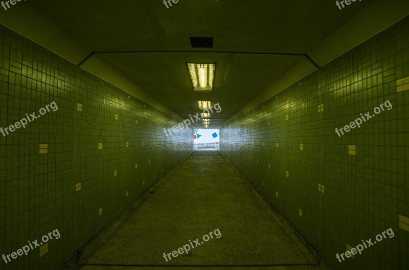 Light Metro Tunnel Airport Dark