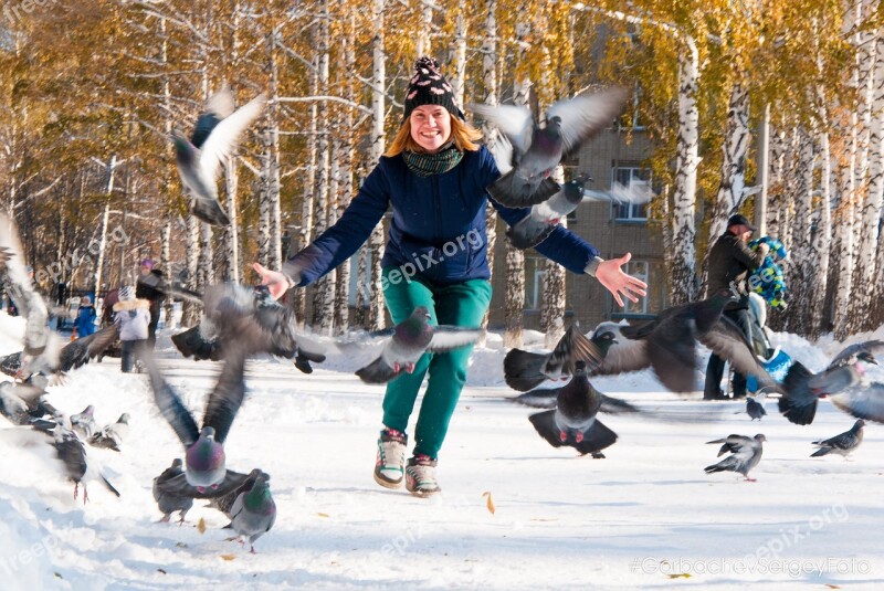 Winter Snow Fun Motion Coldly