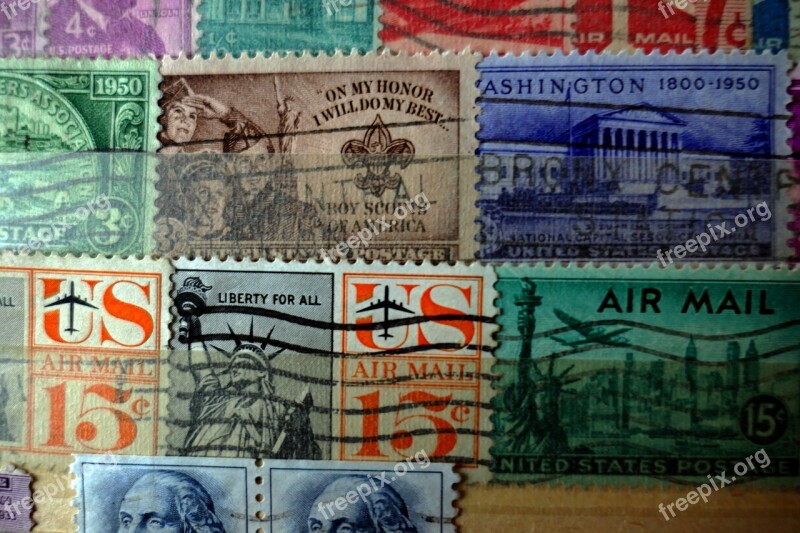 Postage Stamps Old Paper Post Collection