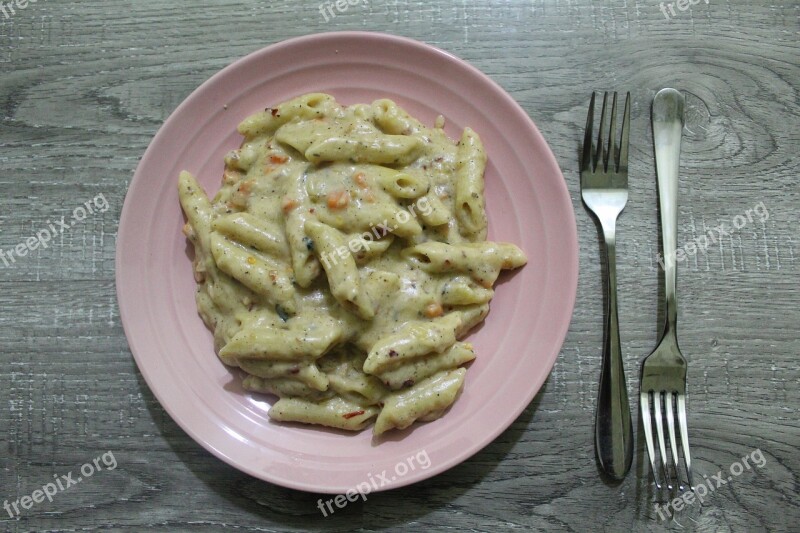 Food Fork Plate Dinner Pasta