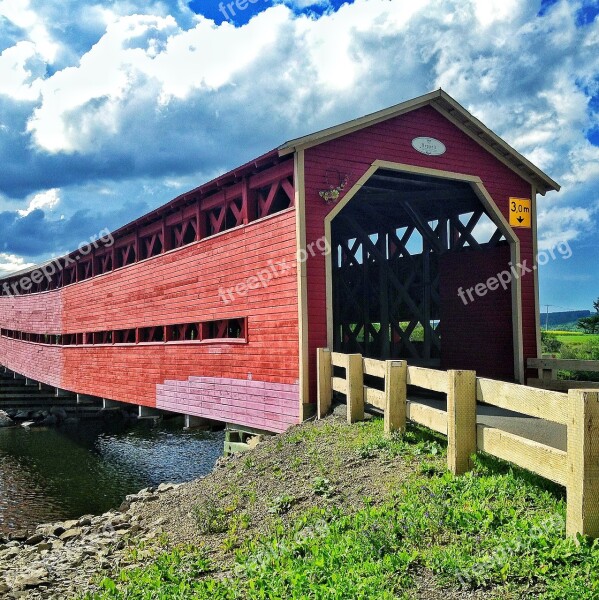 Wood Outdoors Bridge Wooden Water