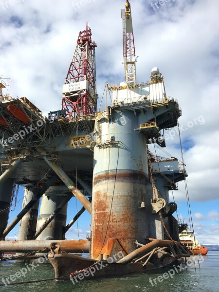 Oil Industry Industry Drilling Rig Ocean Valiant Invergordon Scotland