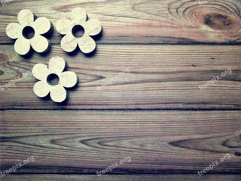 Vintage Mother's Day Tinkering Wood Flower