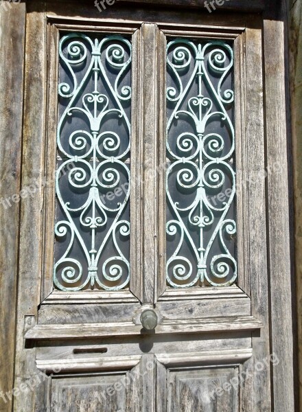 Decoration Door Wood Wrought Iron Entrance