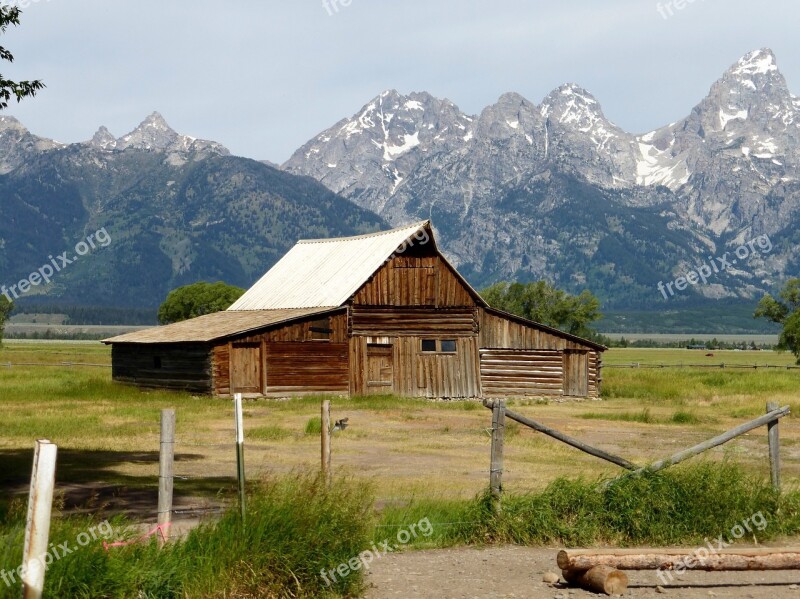 Building America Park Mountain Landscape Wood