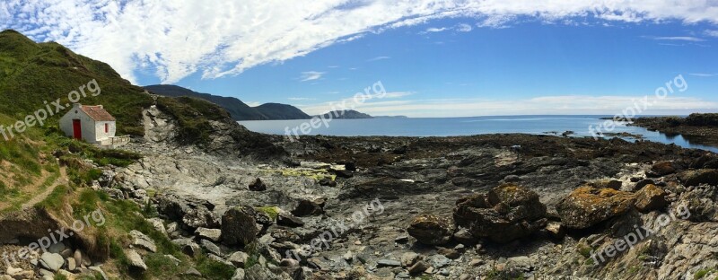 Niarbyl Isle Of Man Nature Panoramic Landscape