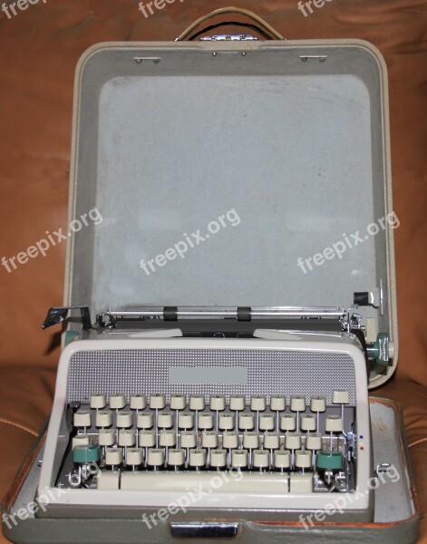 Typewriter Vintage 1950's Old Grey