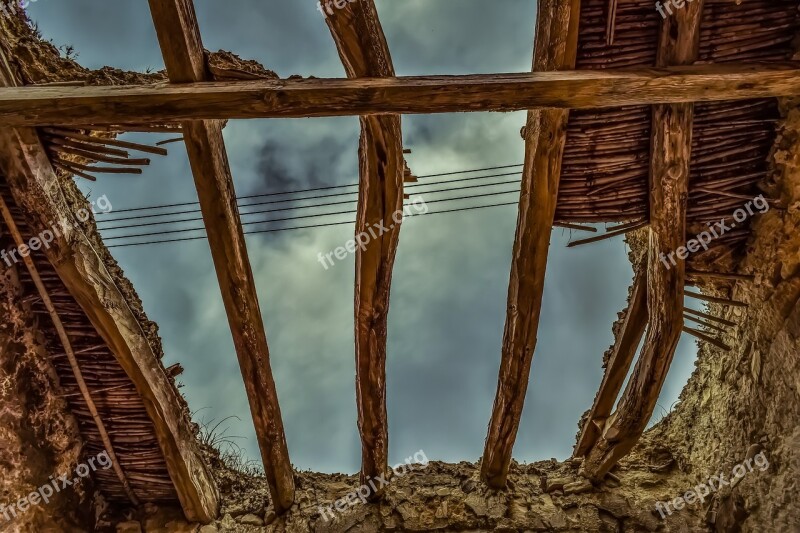 Roof Old Wooden Damaged Decay