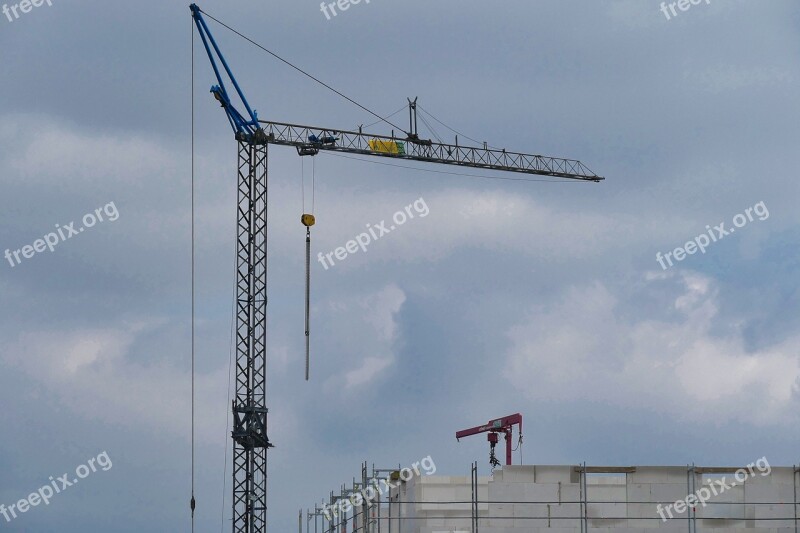 Baukran Crane Site Sky Construction Work