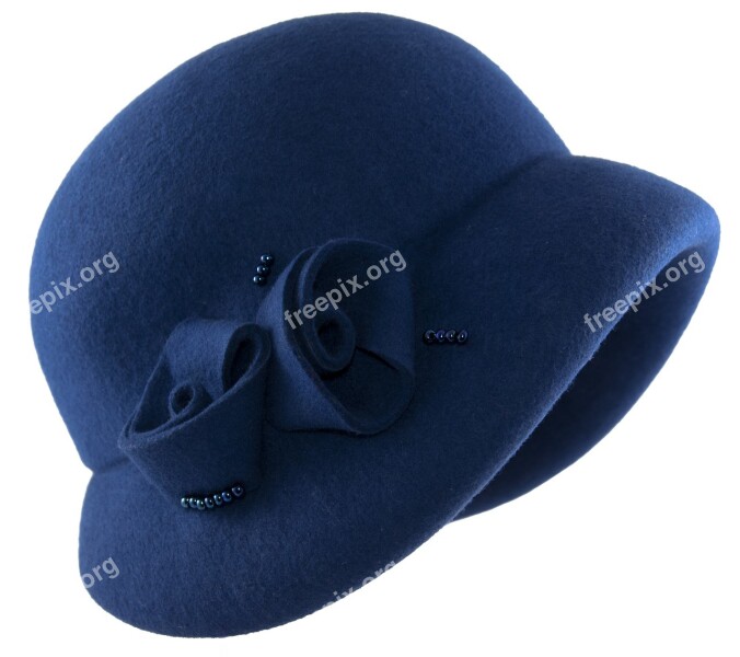 Hat Cap Headgear Felt Hat Blue