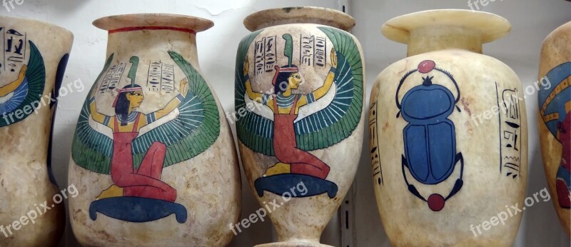 Egypt Bazaar Vases Alabaster Pierre