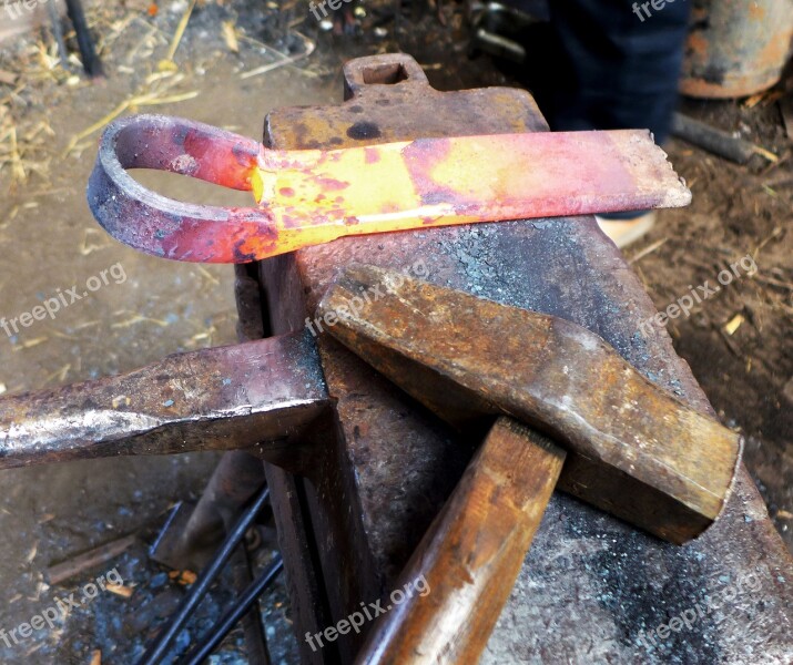 Iron Tool Flame Hammer Wood