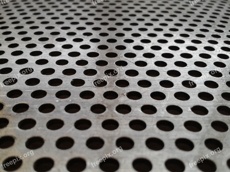 Iron Steel Aluminum Holes Abstract