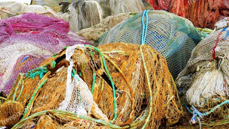 Fishing Net Color Port Sea