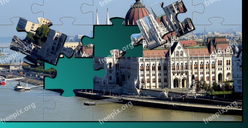 City Architecture Hungary Budapest Danube