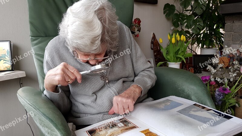 Elderly Old Age Visual Impairment Old Woman