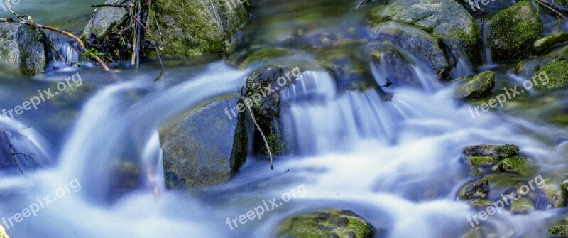 Body Of Water Nature Waterfall River Rock