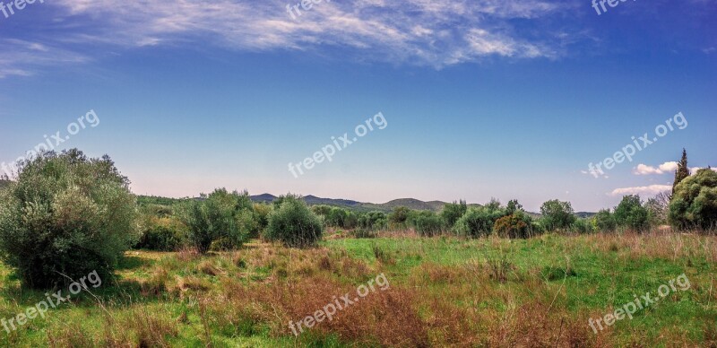 Panoramic Nature Sky Landscape Lawn