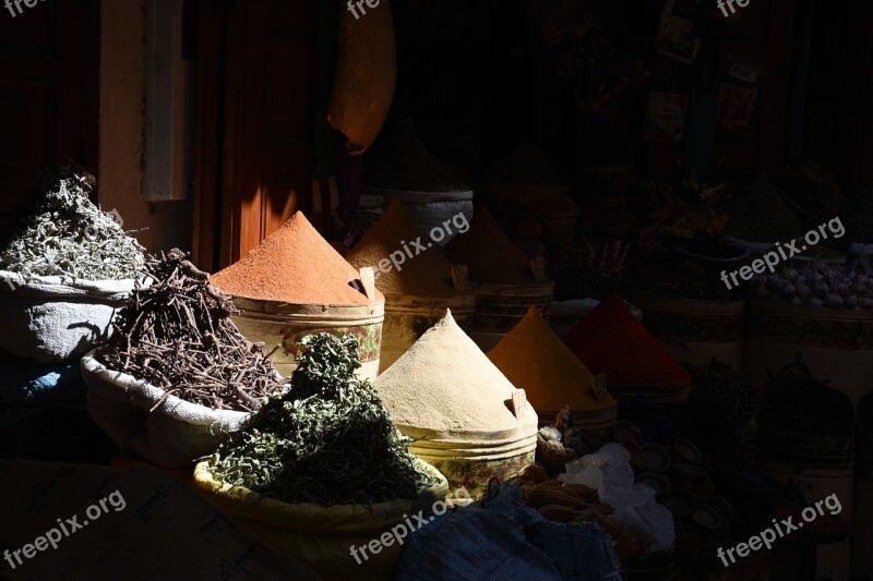 Spice Cone Spices Market Open Spices Colorful