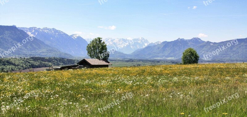 Nature Mountain Panorama Landscape Grass