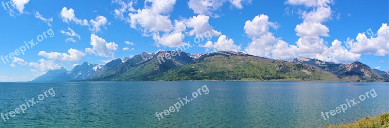 Lake Panorama Nature Panoramic Image Landscape