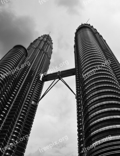 Architecture Skyscraper City High Kuala Lumpur