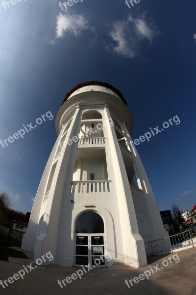 Tower White Tall Fisheye Free Photos