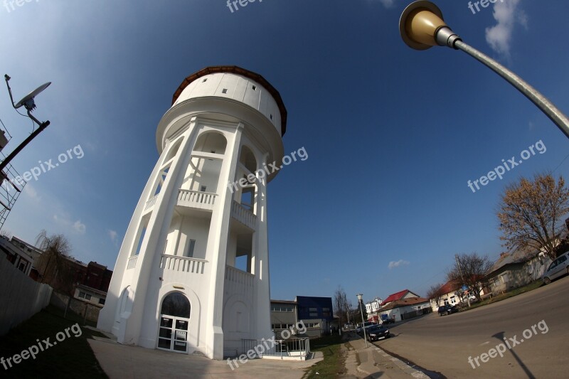 Tower White Tall Fisheye Free Photos