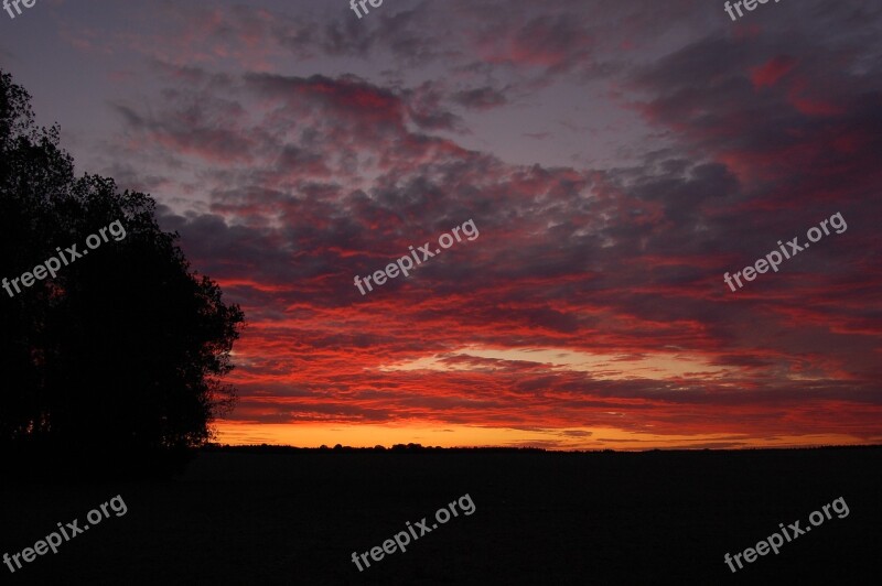 Sunset Dawn Dusk Nature Sky