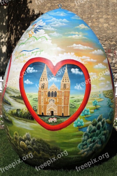 Easter Egg Croatian Naive Art Traditional Decoration Outdoors