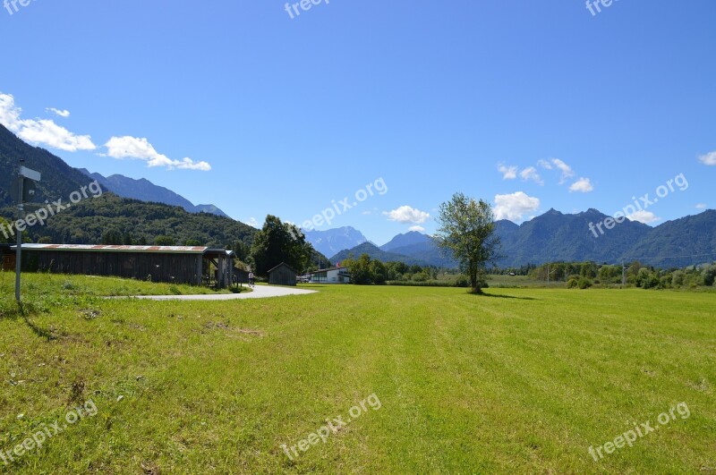 Foothills Of The Alps Upper Bavaria Summer Nature Mountain