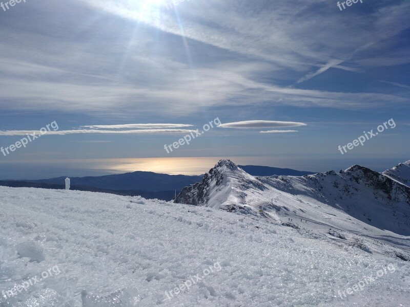 Snow Winter Mountain Panoramic Ice