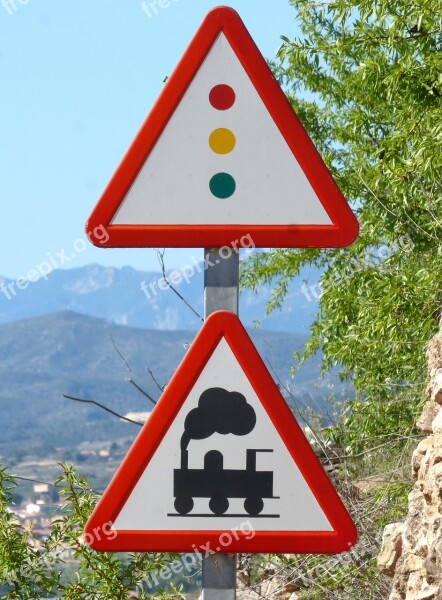 Level Crossing Signal Railway Train Road