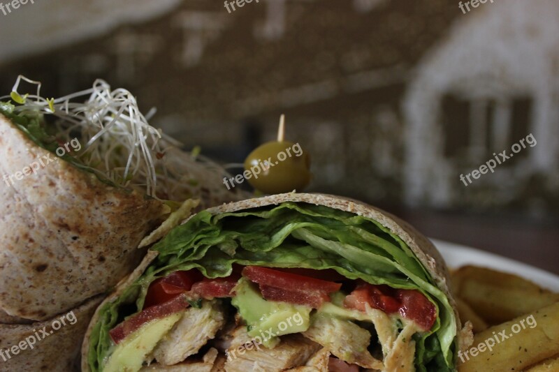 Food Vegetable Bread Snack Wrap