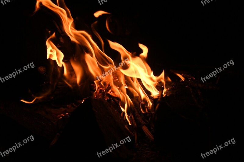 Flame Bonfire Campfire Heat Hottest