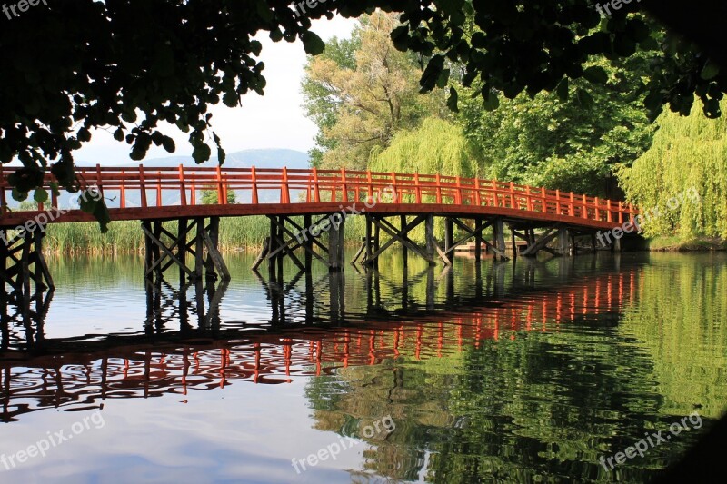 Water Bridge Outdoors Reflection Wood